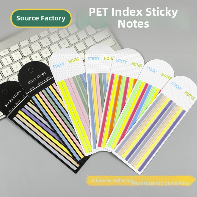 PET priehľadné ultra tenké indexové štítky pre triedenie študentov, samolepiace, 20 listov