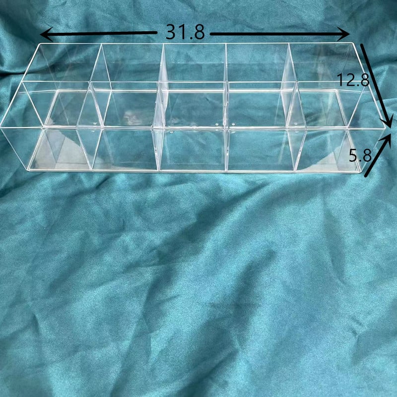 Κουτί κοσμημάτων με 10 διαμερίσματα, PS πλαστικό, εκτυπωμένο λογότυπο