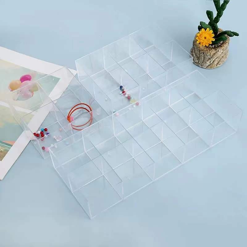 Κουτί κοσμημάτων με 10 διαμερίσματα, PS πλαστικό, εκτυπωμένο λογότυπο