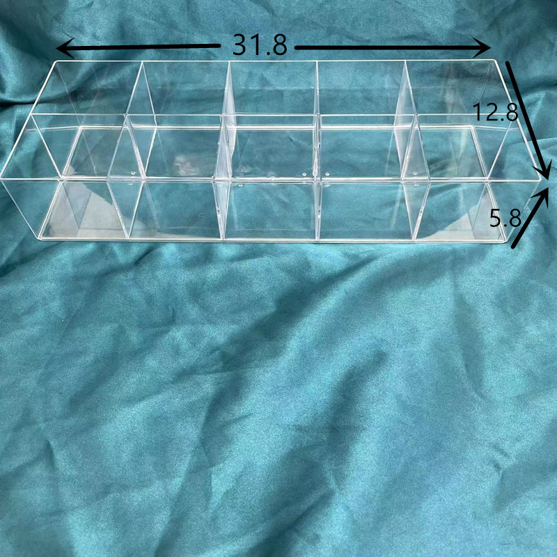 Κουτί κοσμημάτων με 10 διαμερίσματα, PS πλαστικό, εκτυπωμένο λογότυπο