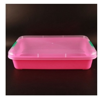 Ορθογώνιο PP πλαστικό δοχείο αποθήκευσης με καπάκι - προσαρμόσιμο, εκτύπωση λογότυπου