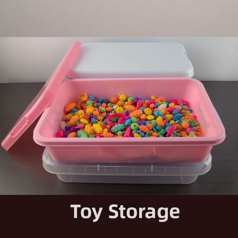 Ορθογώνιο PP πλαστικό δοχείο αποθήκευσης με καπάκι - προσαρμόσιμο, εκτύπωση λογότυπου