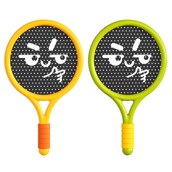 Dječja tenis raketa za vanjsku obuku – lagana plastična konstrukcija, najlonske žice, 95–100 g, izravan udarac, za djecu