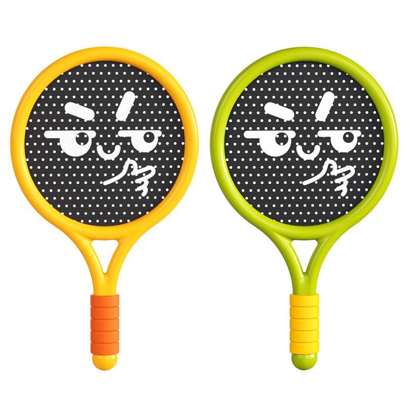 Dječja tenis raketa za vanjsku obuku – lagana plastična konstrukcija, najlonske žice, 95–100 g, izravan udarac, za djecu