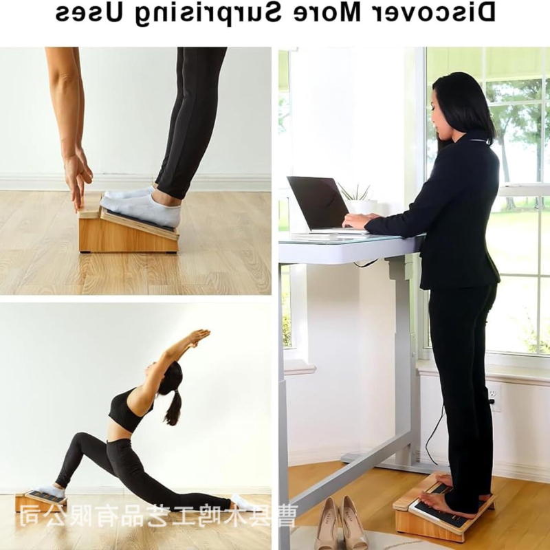 Drvena potpora za stopala, moderni minimalistički stil, prilagodljiva