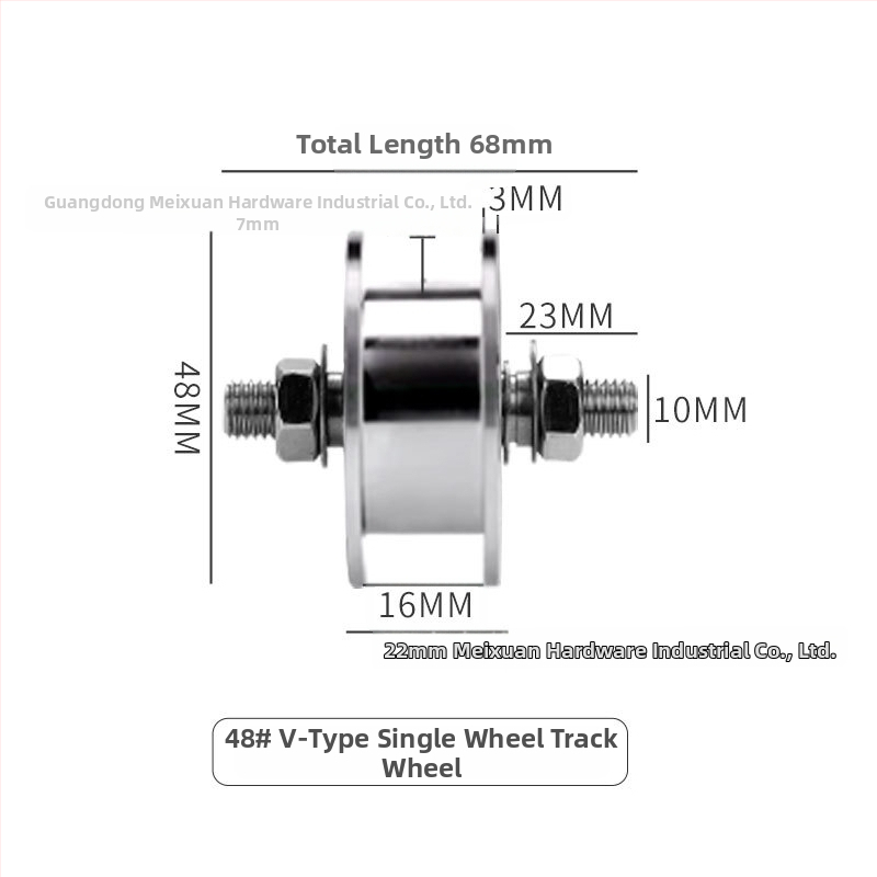 304 rozsdamentes acél koronablokk középső tengely csavarorsós sínkerekekkel tolóajtó emeléséhez, acélhuzal vezető görgő és görgés készülék