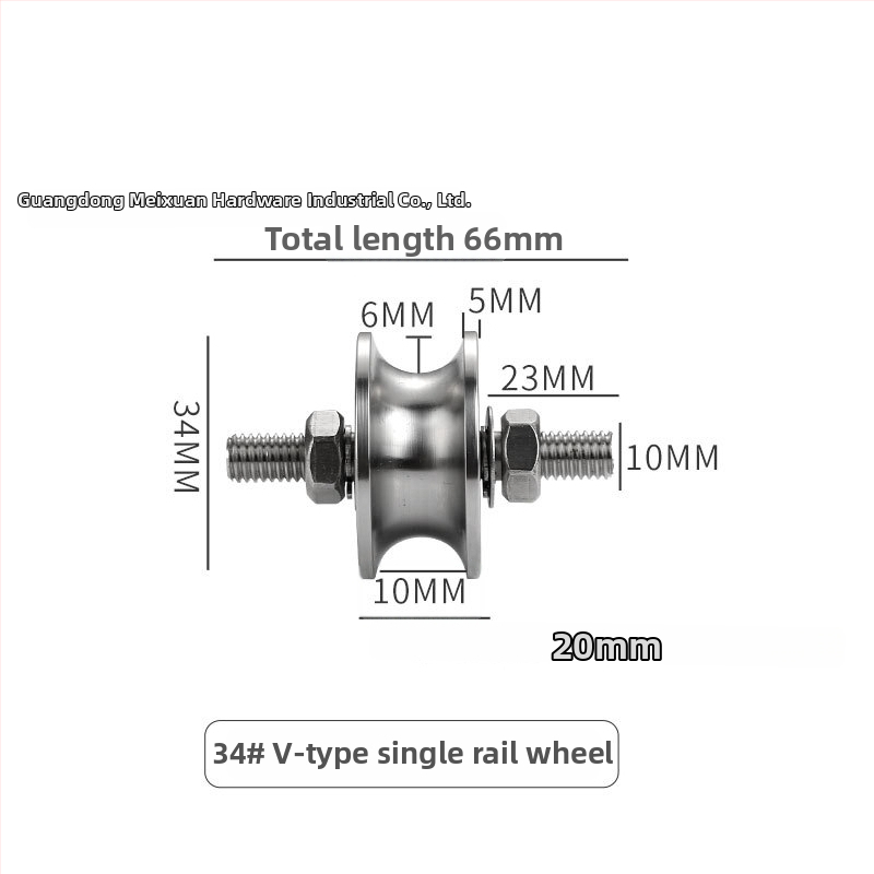 304 rozsdamentes acél koronablokk középső tengely csavarorsós sínkerekekkel tolóajtó emeléséhez, acélhuzal vezető görgő és görgés készülék