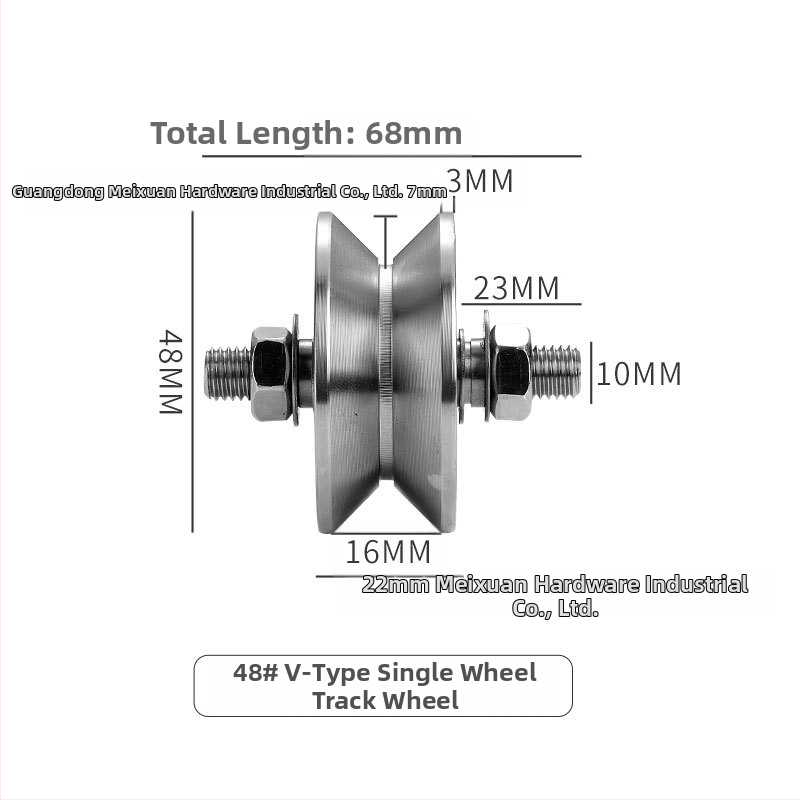 304 rozsdamentes acél koronablokk középső tengely csavarorsós sínkerekekkel tolóajtó emeléséhez, acélhuzal vezető görgő és görgés készülék