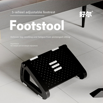 Uredska potpora za noge s pet kotačića, plastična, masaža i podizanje, za djecu, odrasle i starije osobe