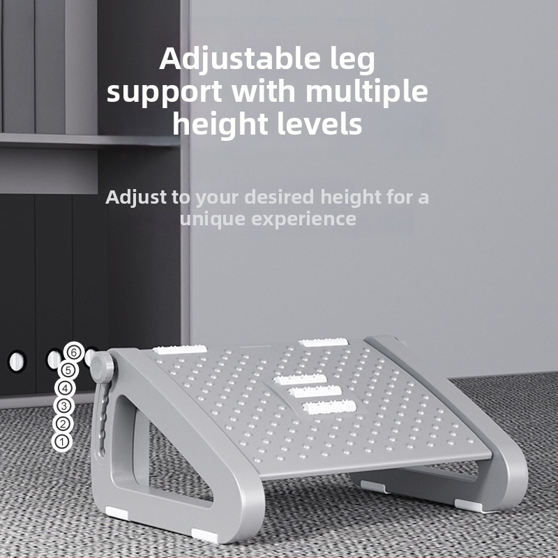 Uredska potpora za noge s pet kotačića, plastična, masaža i podizanje, za djecu, odrasle i starije osobe
