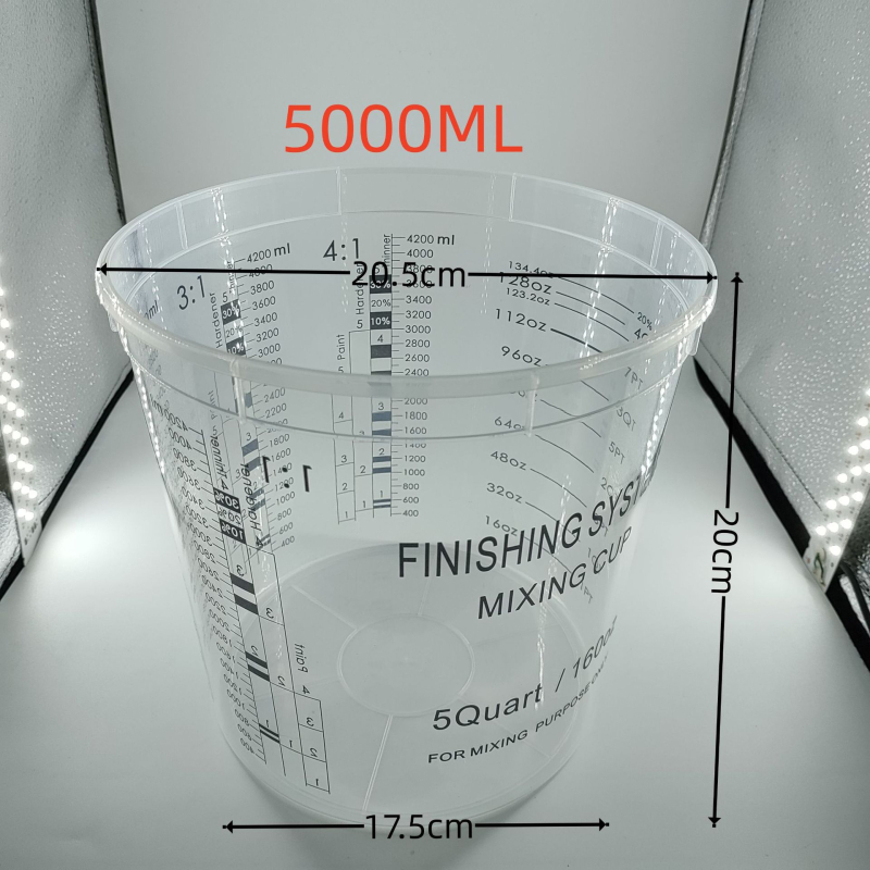 Set plastičnih mjernih čaša s poklopcem, PP materijal, sitotisk skale mjerenja