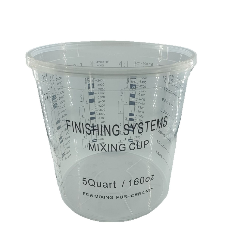 Set plastičnih mjernih čaša s poklopcem, PP materijal, sitotisk skale mjerenja