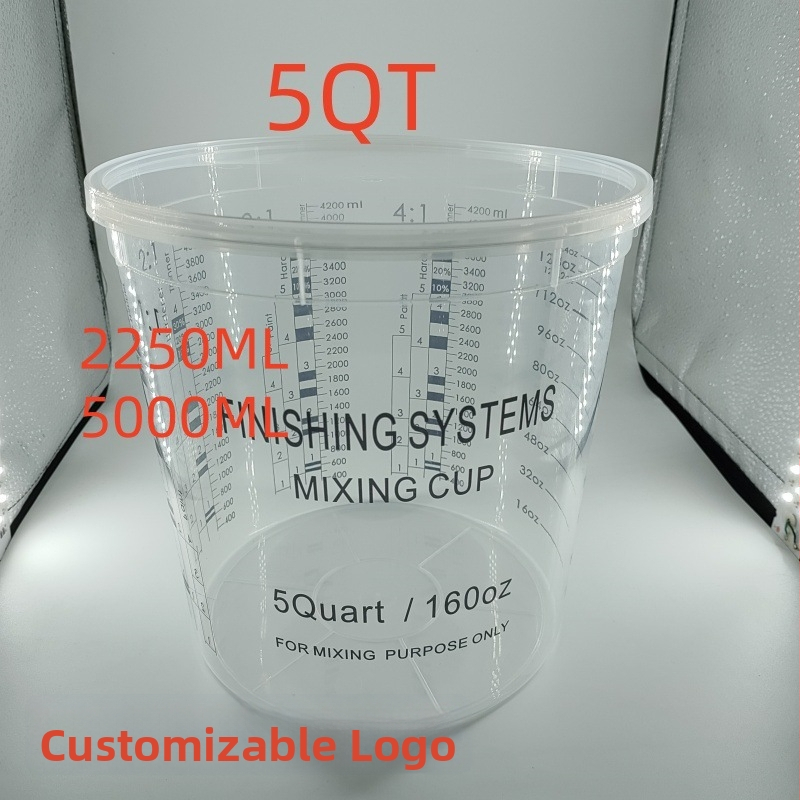 Set plastičnih mjernih čaša s poklopcem, PP materijal, sitotisk skale mjerenja