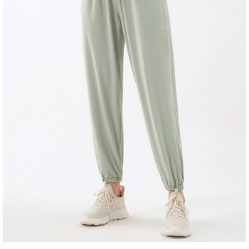 Ženske široke sportske hlače, prozračne, visoki struk, zaštita od sunca, Nylon warp mesh materijal, joga i fitness