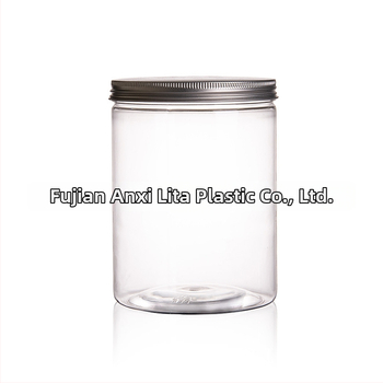 PET plastična staklenka za čaj sa zatvorenim poklopcem i sitotiskom; promjer 125 mm; debljina zida 2 mm; visine 140/170/210 mm