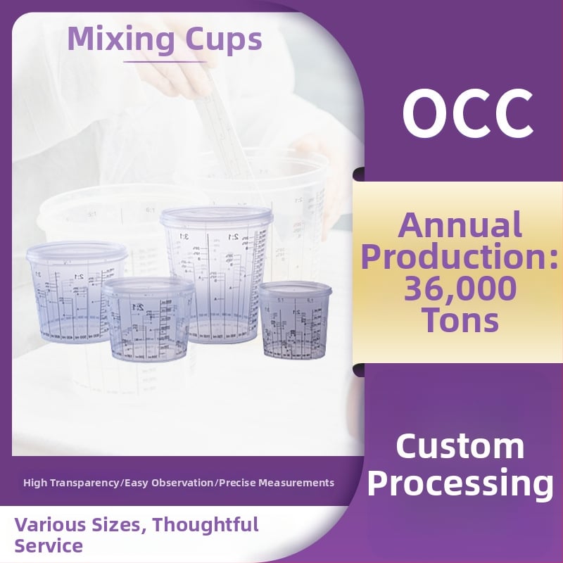 Prozirna plastična čašica za mjerenje boje s poklopcem, za automobilsku boju – višestruke ljestvice mjerenja