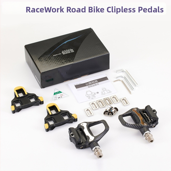 RACEWORK SPD pedale za cestovni bicikl — model R26 water transfer, tijelo od najlonskih vlakana, os od krom-molibden čelika