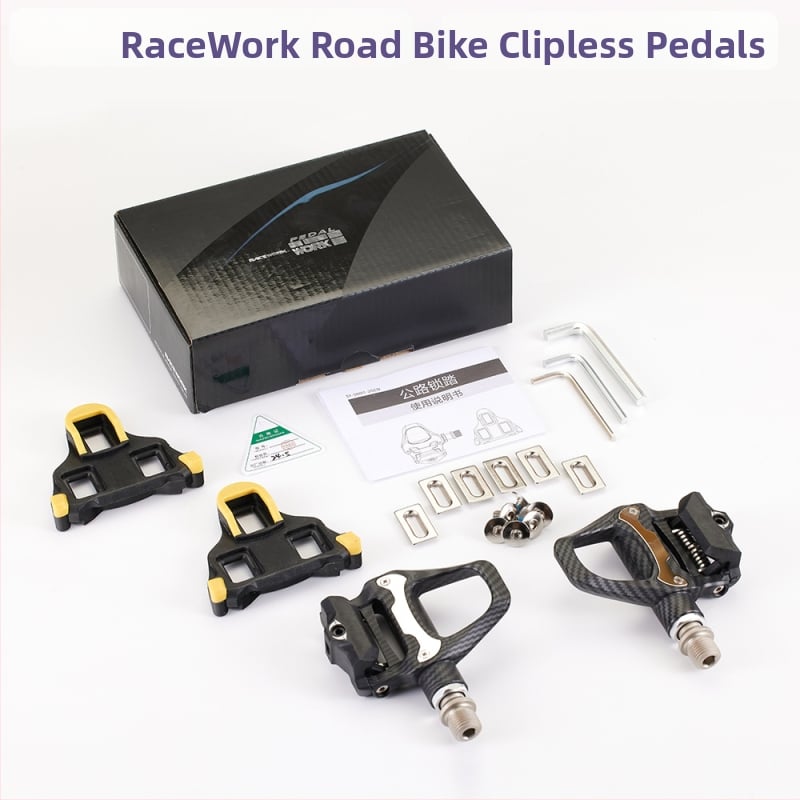 RACEWORK SPD pedale za cestovni bicikl — model R26 water transfer, tijelo od najlonskih vlakana, os od krom-molibden čelika