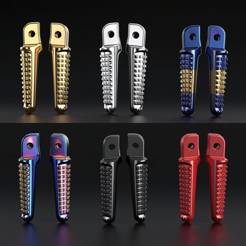 Универсален метален заден педал за мотоциклети, електроплатиран