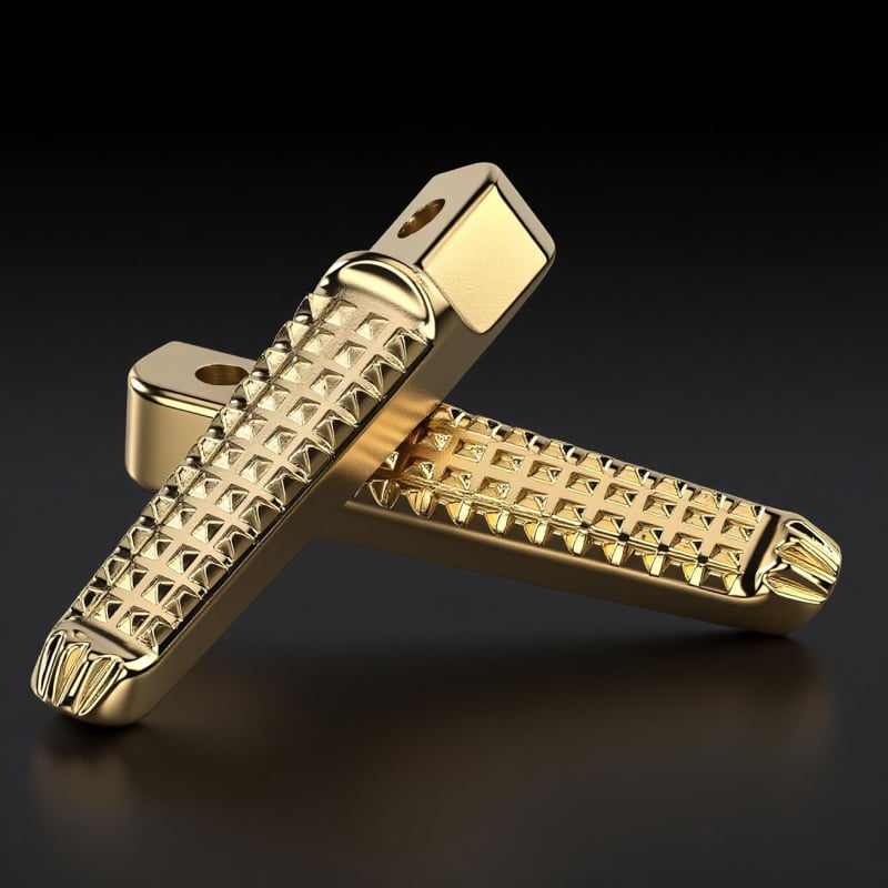 Универсален метален заден педал за мотоциклети, електроплатиран