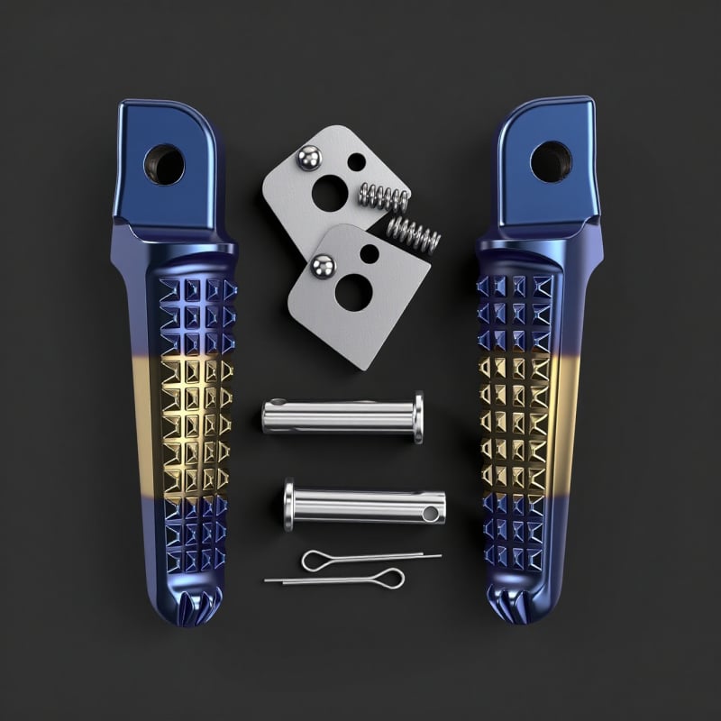 Универсален метален заден педал за мотоциклети, електроплатиран