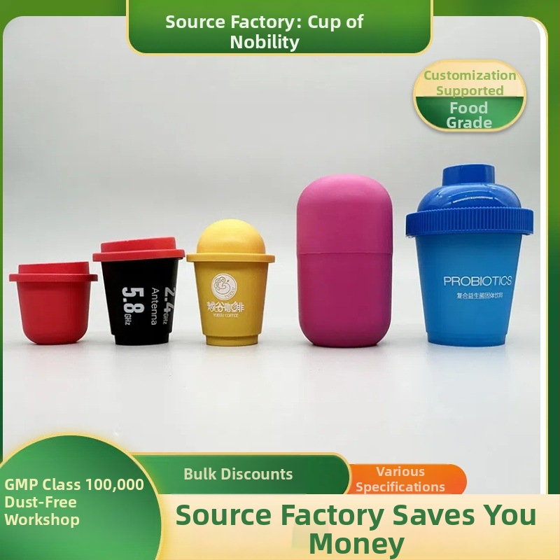 Probiotički čaj od dendrobija u prahu – zamrznuto-sušeni napitak u šalice od PP plastike, fleksografsko tiskanje, s poklopcem, otisnut logotip