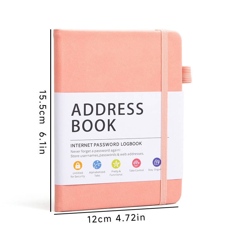 Telefon bilježnica s PU kožnim omotom, papirnate stranice, moguć ispis logotipa, prilagodljivo