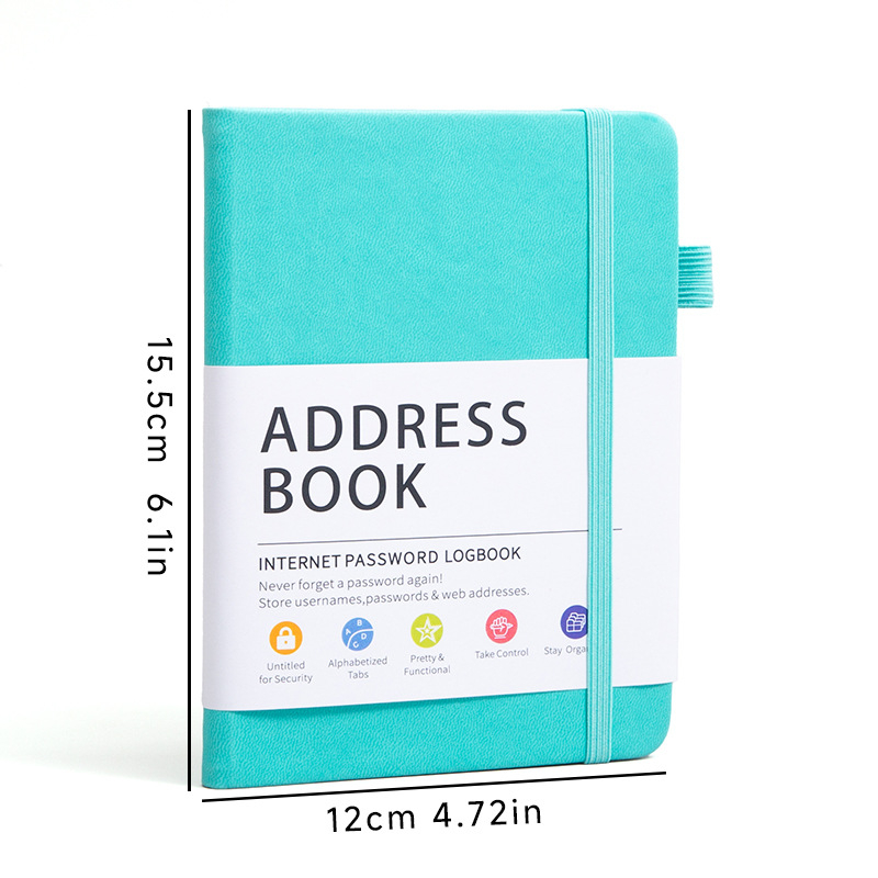 Telefon bilježnica s PU kožnim omotom, papirnate stranice, moguć ispis logotipa, prilagodljivo