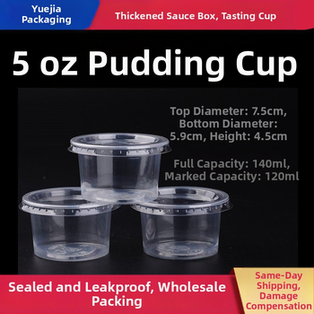 Jednokratni puding cup od PP plastike, s poklopcem i reljefnim otiskom