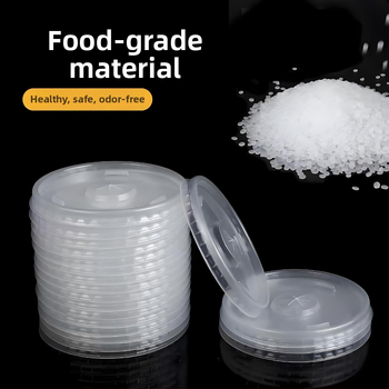 Capac pentru pahar Hhr-90pp Hua Hongrui — capac plat transparent, imprimare logo disponibilă, MOQ 1000 bucăți