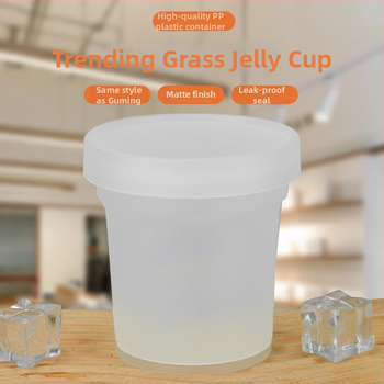 Jednokratna PP šalica s poklopcem za jogurt, voće i sladoled – model Burnt Grass Jelly Cup