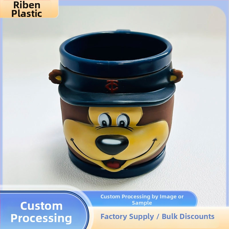 Prilagodljive PP-plastične čaše za sladoled, 480 ml, karikatura dizajn, izrada injekcijskim prešanjem + emajl, debljina zida 3–5 mm