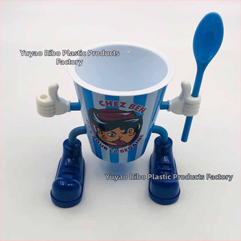 Plastična čašica za sladoled s dizajnom djevojčice iz crtanog filma (Sitotisk; mogućnost prilagodbe; Otisnut logotip; Pakiranje: čašica; Model: B serija)