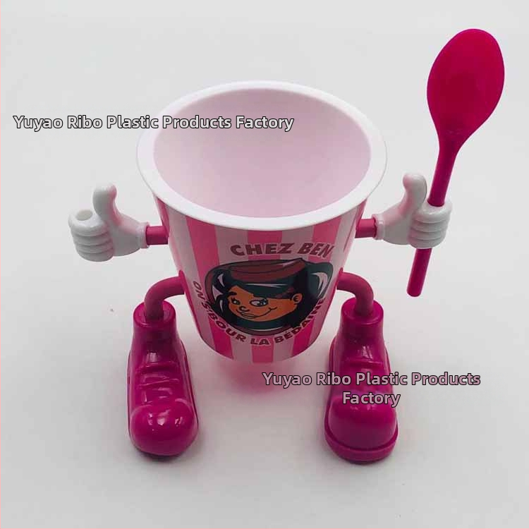 Plastična čašica za sladoled s dizajnom djevojčice iz crtanog filma (Sitotisk; mogućnost prilagodbe; Otisnut logotip; Pakiranje: čašica; Model: B serija)