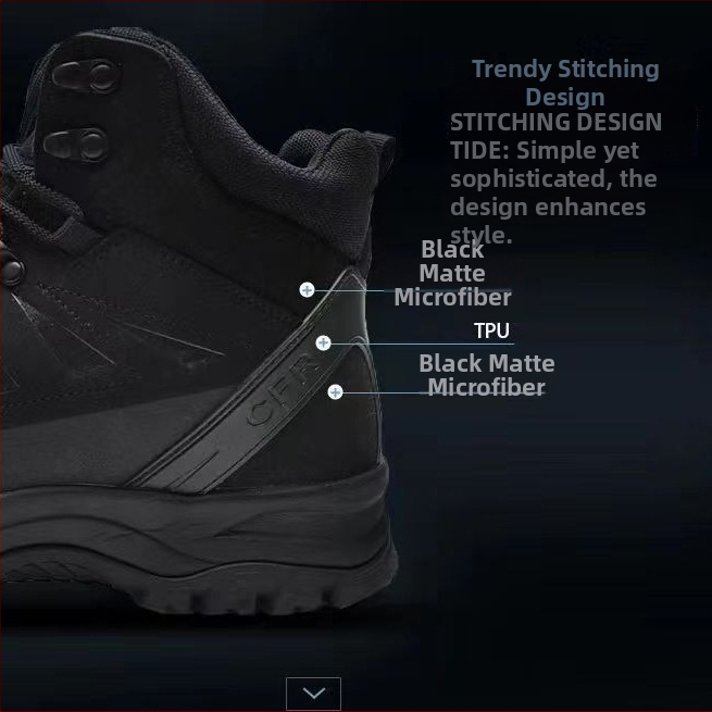 Zimske čizme za snijeg s flis unutrašnjosti, debela izolacija, gornji dio od microfiber TPU kože, protuklizna gumena potplat, srednja visina čizme