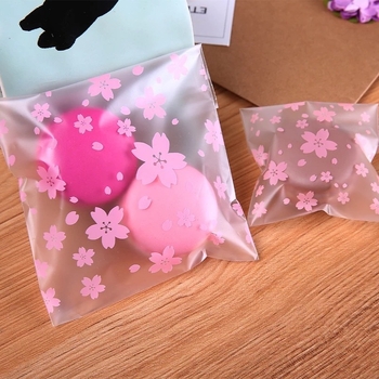 Kese za kekse s cvjetnim uzorkom, matno-prozirne, ljepilo, gravurna tisk, mogućnost prilagodbe; Marka Color