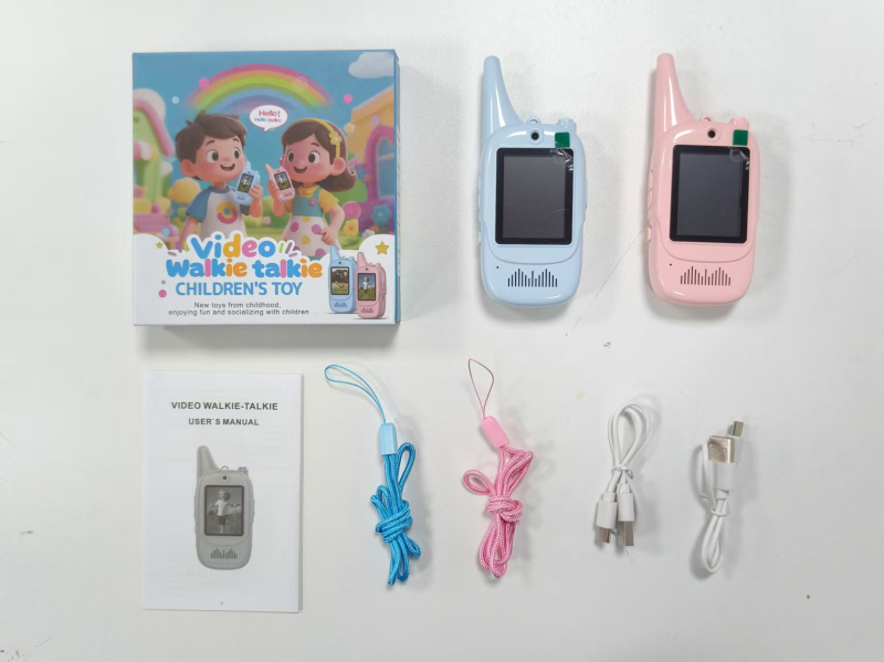 Dječji simulirani radijski telefon s video interkomom i funkcijom poziva, komunikacija roditelj-dijete, ABS plastika, s prikazom, za djecu 4–6 godina