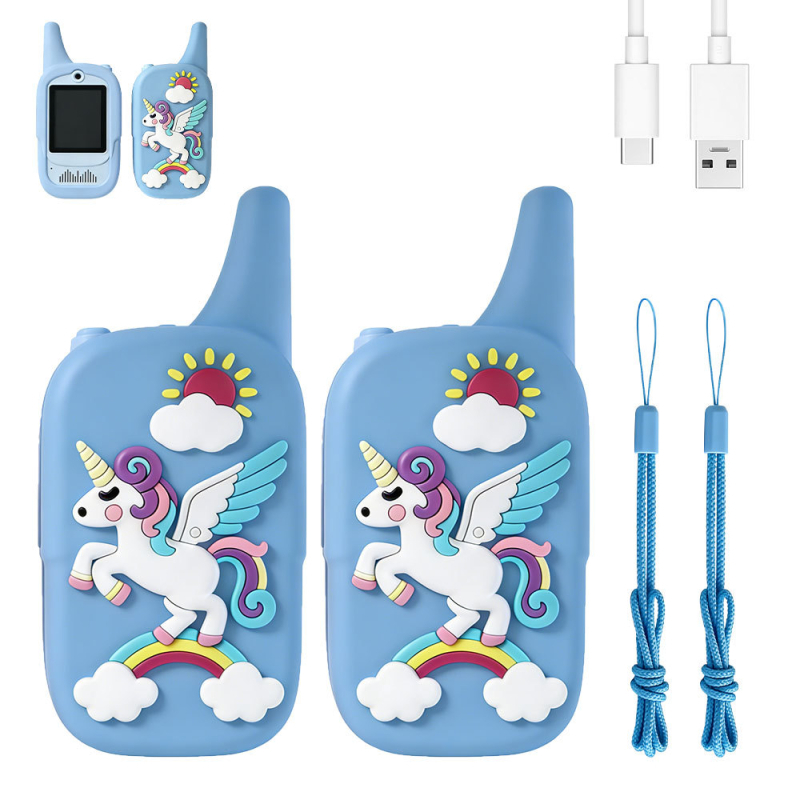 Dječji simulirani radijski telefon s video interkomom i funkcijom poziva, komunikacija roditelj-dijete, ABS plastika, s prikazom, za djecu 4–6 godina