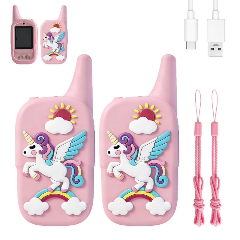 Dječji simulirani radijski telefon s video interkomom i funkcijom poziva, komunikacija roditelj-dijete, ABS plastika, s prikazom, za djecu 4–6 godina