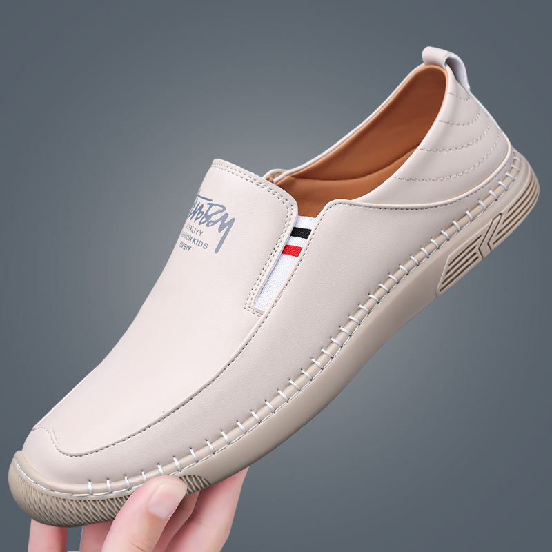 Zhio Para Muške Cipele 2025 Slip-On Kožne Za Vožnju – Gumeni Potplat