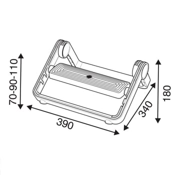 Irodai lábtámasz – műanyag, modern minimál stílus, márka TWINCO, modell 3151, testreszabható; gyermekeknek, felnőtteknek és időseknek megfelelő
