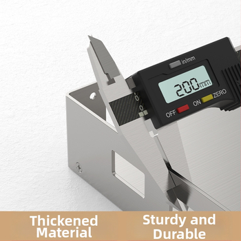 Mu Jue MJ-6899 Nerezová oceľová stenu montovaný kuchynský úložný stojan pre mikrovlnnú rúru, rúru a hrniec na ryžu