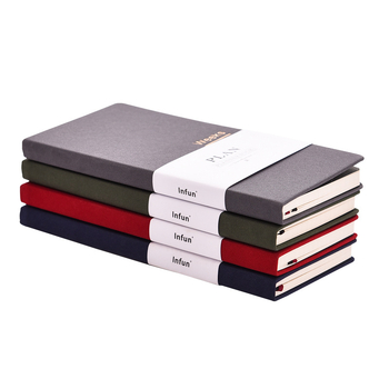 Bloc de notițe cu plan săptămânal, copertă din pânză, cusături, Dowling hârtie, 100–200 de pagini