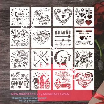 DIY šablona za crtanje za Valentinovo dekor — Boten brend, plastični materijal, provjera: Da