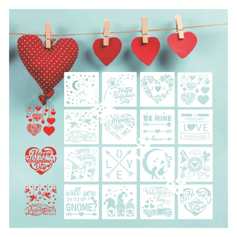 DIY šablona za crtanje za Valentinovo dekor — Boten brend, plastični materijal, provjera: Da