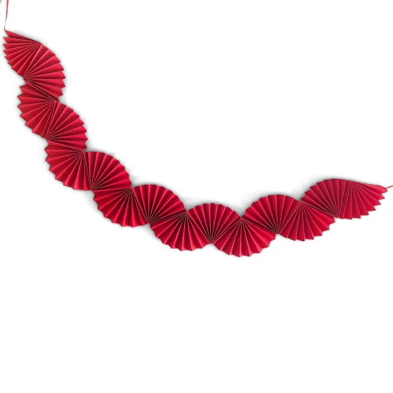 Rođendanska papirnata girlanda u obliku fanova (Brand Festival; Materijal Papir; Stil 9190114; Težina 70 g; Pogodno za blagdane: Božić, Dan zaljubljenih, Kineski Dan zaljubljenih, Festival Dragon Boat, Dan Djece)