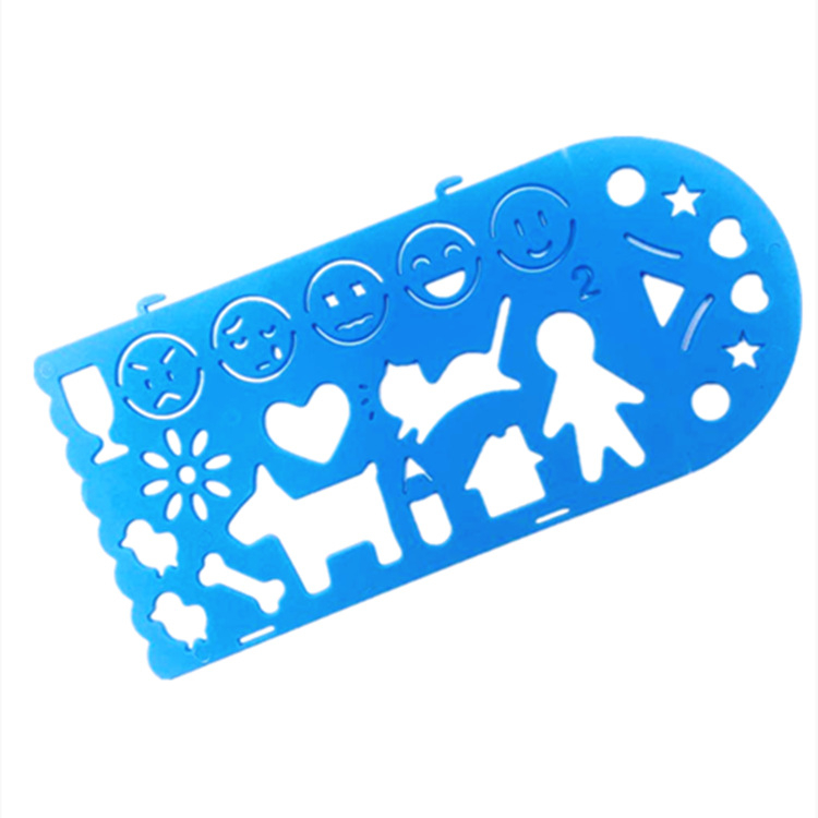 Tiankai 512 пластмасов комплект калейдоскопична линейка за деца - мултифункционални шаблони за рисуване, модел 512, нетно тегло 0.2