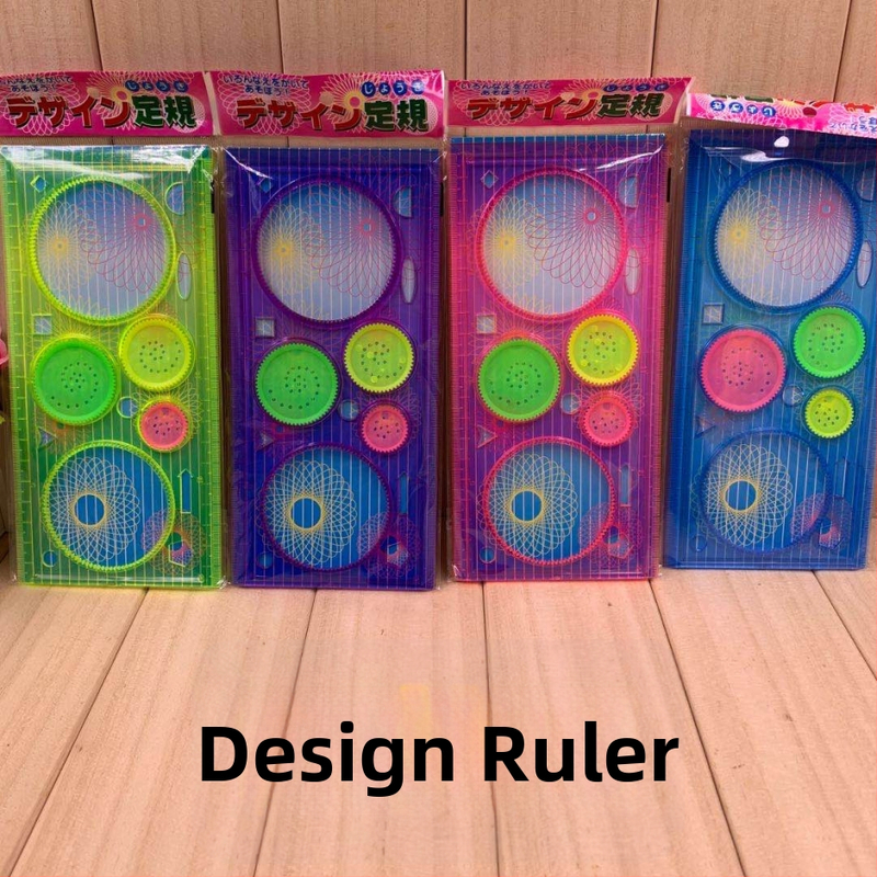 Tiankai 512 Plastový kaleidoskopický pravítko set pre deti - Viacfunkčné šablóny na kreslenie, model 512, Čistá hmotnosť 0.2