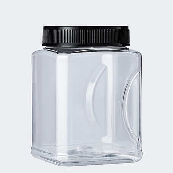 Recipient plastic pentru alimente cu gură largă, capac cu filet, PET, model SY8599