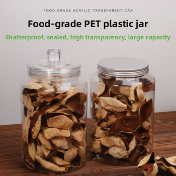 PET plastična boca za ambalažu hrane, prozirna, čvrsto zatvorena, prehrambene kvalitete, pogodna za čaj i suho voće